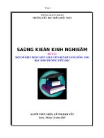 MỘT SỐ BIỆN PHÁP GIÚP GIÁO VIÊN RÈN LUYỆN KĨ NĂNG SỐNG CHO HỌC SINH TRƯỜNG TIỂU HỌC