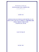 Đánh giá năng suất sinh sản, sinh trưởng của tổ hợp lai giữa lợn nái f1 (landrace x yorkshire) phối với đực pidu50 và đực pidu75 nuôi tại quốc oai hà nội