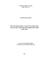điều tra hiện trạng và khả năng khai thác nguồn lợi cá bống họ eleotridae dọc theo sông tiền