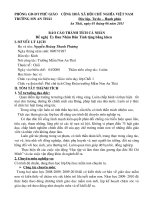 BÁO CÁO THÀNH TÍCH CÁ NHÂN NĂM 2011