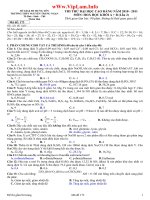 Đề thi thử ĐH THPT Nguyễn Trung Ngạn năm 2011 cod đáp án