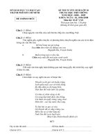 de thi tuyen vao lop 10 mon Van