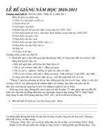 dan chuong trinh le be giang nam hoc