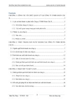 Phân tích các chỉ số tài chính của công ty TNHH hoàn cầu 