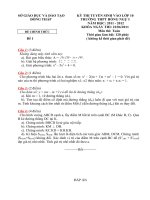 Đề thi kỳ thi TS 10   phần 1 (có đáp án)