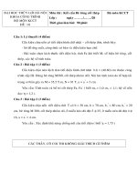 Đề thi môn kết cấu bê tông cốt thép