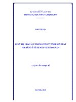 Quản trị nhân lực trong công ty TNHH sản xuất phụ tùng ô tô xe máy việt nam (VAP) 
