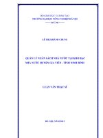 quản lý ngân sách nhà nước tại kho bạc nhà nước huyện gia viễn  tỉnh ninh bình
