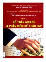 Giáo trình hệ thống thông tin kế toán   phần 2 kế toán ACCeSS và phần mềm kế toán SSP