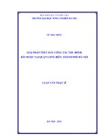 Giải pháp thúc đẩy công tác thu bảo hiểm xã hội bắt buộc tại quận long biên, thành phố hà nội 