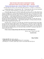 Một số thực đơn trong Word giúp soạn thảo văn bản, bảng biểu,...nhanh