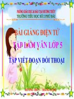 Bài giảng tiếng việt 5 tuần 25 bài tập viết đoạn văn đối thoại 