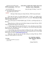 số 183 về việc hướng đẫn ..........dự lễ khai mạc hè 2011