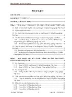 Thực trạng một số vấn đề chính tại công ty Cổ Phần Công Nghiệp Việt Nam - báo cáo thực tập cơ sở nghành