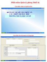 Giao diện phần mềm quản lý thiết bị