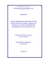 Đánh giá tình hình thực hiện chính sách bồi thường, hỗ trợ và tái định cư khi nhà nước thu hồi đất dự án khu đô thị mới phú mỹ, thành phố quảng ngãi, tỉnh quảng ngãi  xem chi tiết biểu ghi biên mục 