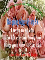 Bài giảng tiếng việt 5 tuần 25 bài liên kết các câu trong bài bằng cách thay thế từ ngữ6 