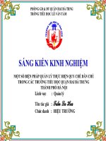 MỘT SỐ BIỆN PHÁP QUẢN LÝ THỰC HIỆN QUY CHẾ DÂN CHỦ TRONG CÁC TRƯỜNG TIỂU HỌC QUẬN HAI BÀ TRƯNG  THÀNH PHỐ HÀ NỘI