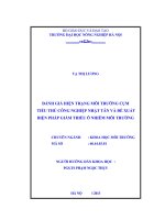 Đánh giá hiện trạng môi trường cụm tiểu thủ công nghiệp nhật tân và đề xuất biện pháp giảm thiểu ô nhiễm môi trường 