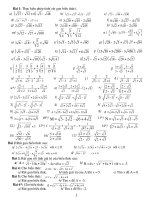 Các BT Rút gọn biểu thức (Ôn vào 10)