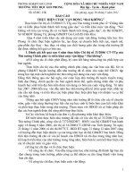 BÁO CÁO SƠ KẾT THỰC HIỆN CUỘC VẬN ĐỘNG HAI KHÔNG