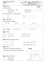 Đề thi cuối năm lớp 1