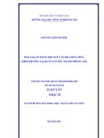 đào tạo, sử dụng đội ngũ cán bộ, công chức khối phường tại quân tây hồ, thành phố hà nội