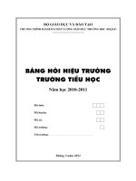 Bảng hỏi hiệu trưởng trường tiểu học 