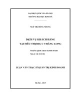Dịch vụ khách hàng tại siêu thị big c thăng long 
