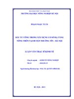 đầu tư công trong xây dựng cơ sở hạ tầng nông thôn tại huyện thường tín – hà nội