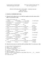 Đề thi Anh vào lớp 10(1) PT Năng Khiếu http://violet.vn/thcs nguyenvantroi hochiminh