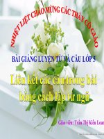 Bài giảng tiếng việt 5 tuần 25 bài liên kết các vế câu trong bài bằng cách lặp từ ngữ11 