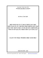 Biện pháp quản lý hoạt động dạy học môn toán ở các trường phổ thông dân tộc bán trú trung học cơ sở, huyện chiêm hóa, tỉnh tuyên quang theo tiếp cận năng lực 