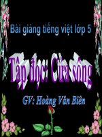 Bài giảng tiếng việt 5 tuần 25 bài cửa sông7 