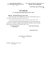 Tờ trình khen thưởng 2011 thcs