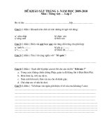 Đề khảo sát Tiếng Việt 3