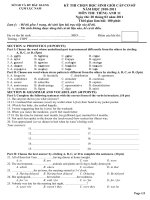 Đề thi hsg cấp cơ sở Anh 11, 2010   2011