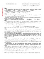 Đề thi tuyển sinh 10 chuyên hóa ĐHSP Hà Nội 2011.