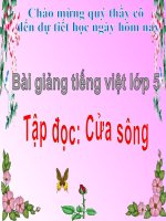Bài giảng tiếng việt 5 tuần 25 bài cửa sông8 