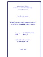 nghiên cứu quản trị quan hệ khách hàng của công ty bảo hiểm bưu điện bắc ninh