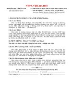 Đề thi chính thức tốt nghiệp THPT 2011