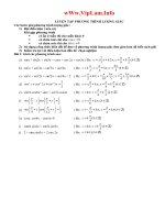 Luyện tập giải các phương trinh lượng giác ôn thi TN & ĐH