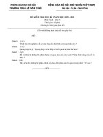 Đề thi Sinh học 6 HKI (2009 2010)