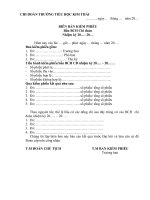 Biên bản kiểm phiếu đại hội chi đoàn