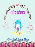 Bài giảng tiếng việt 5 tuần 25 bài cửa sông4 