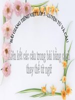 Bài giảng tiếng việt 5 tuần 25 bài liên kết các câu trong bài bằng cách thay thế từ ngữ3 