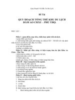 Quy hoạch đầu tư và phát triển tổng thể du lịch đầm Ao Châu  Phú Thọ