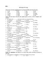 đề tuyển sinh  cód dáp án 6