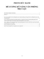 đề cương kỹ năng văn phòng 