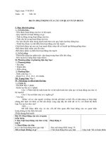 Tiết: 20  Bài 19: HOẠT ĐỘNG CỦA CÁC CƠ QUAN TUẦN HOÀN sinh 11